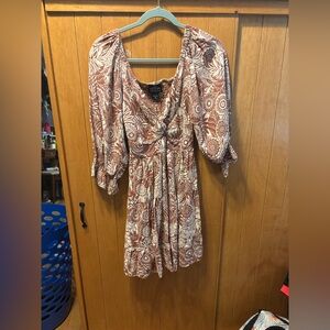 Angie Brown Floral Dress